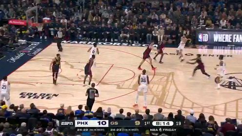 布克31+11 杜兰特19+6 库里14分&上半场仅2分 太阳大胜勇士