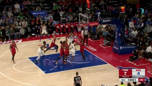 巴恩斯33+10 恩比德致命失误 马克西9中1 猛龙送76人4连败