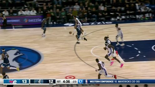 里德23分 格莱姆斯30分 乔治11中3 森林狼末节发力击退76人