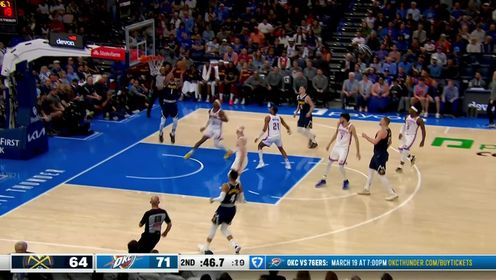 约基奇35+18+8 穆雷34分 SGA25+7 掘金末节三分雨复仇雷霆！