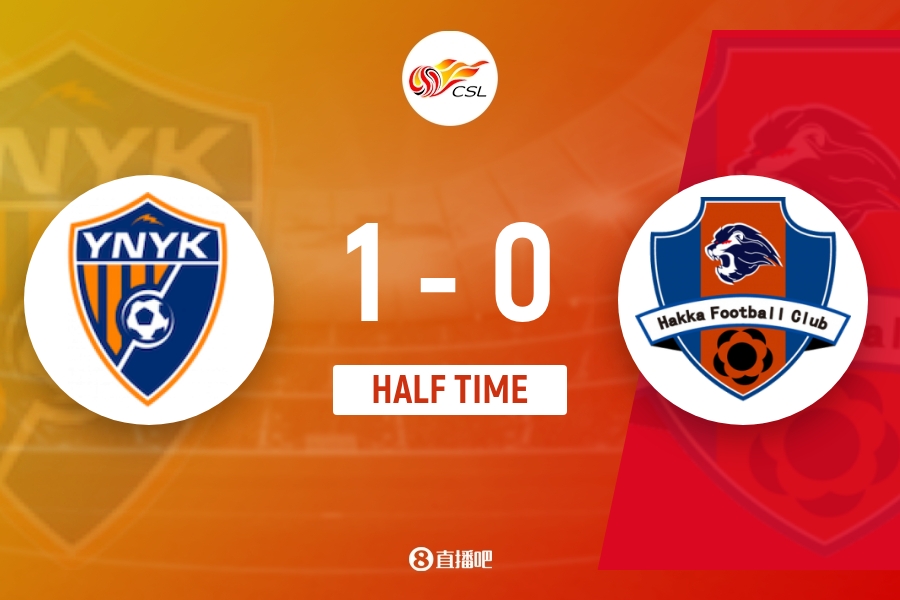 半场-云南玉昆1-0梅州 约尼查低射破门内内献助攻茹子楠抽射造险